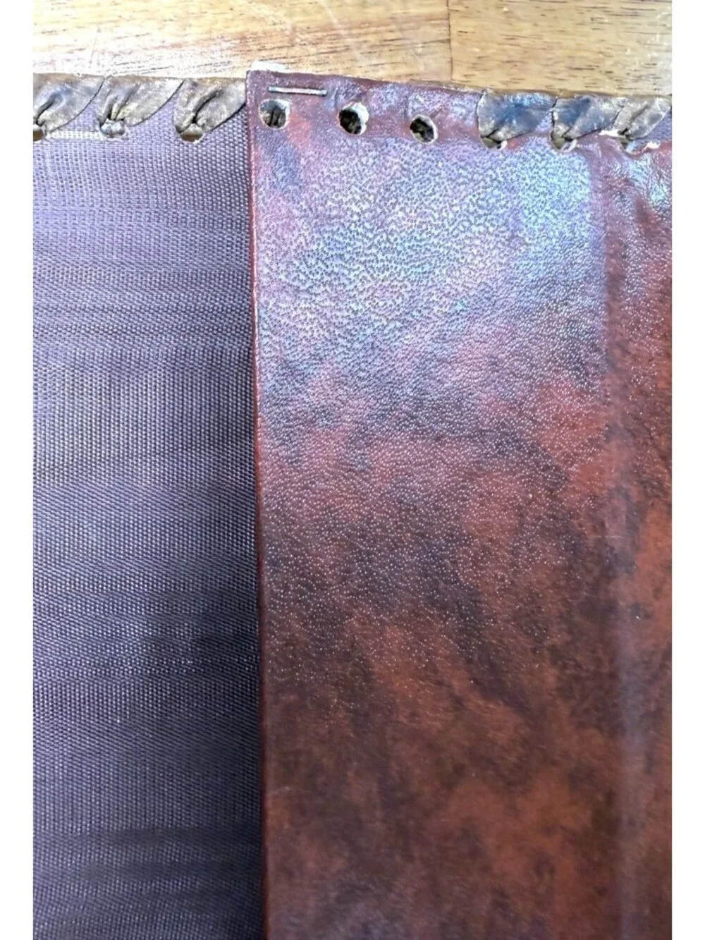 Vintage Hand-Tooled Leather like Nautical Scrapbook Photo Album - Galleon Ship D